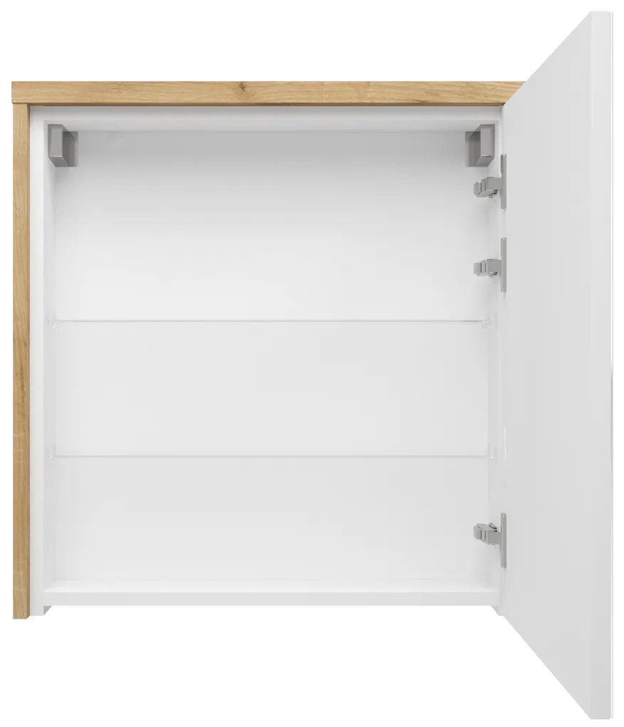 Fontana Basic spiegelkast 60cm met 1 deur warm eiken