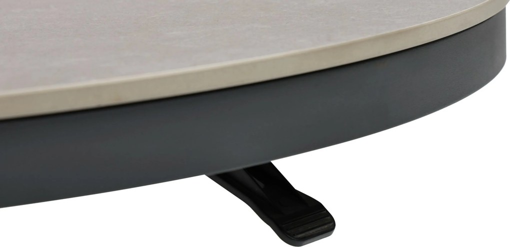Tuintafel rond  90 cm  Grijs   Tivano in hoogte verstelbare