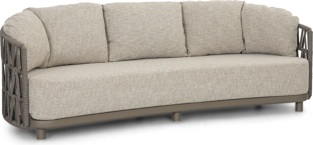 Stoel en Bank Loungeset 5 personen Rope Taupe  Santika Furniture Santika