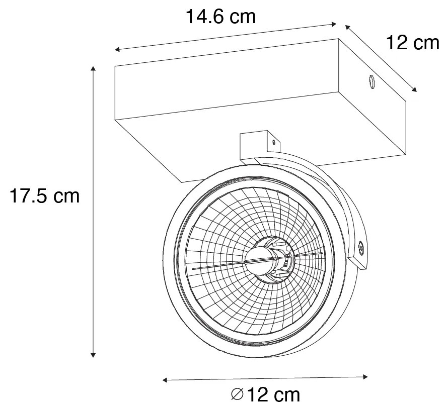Design spot donkerbrons draai en kantelbaar - Go