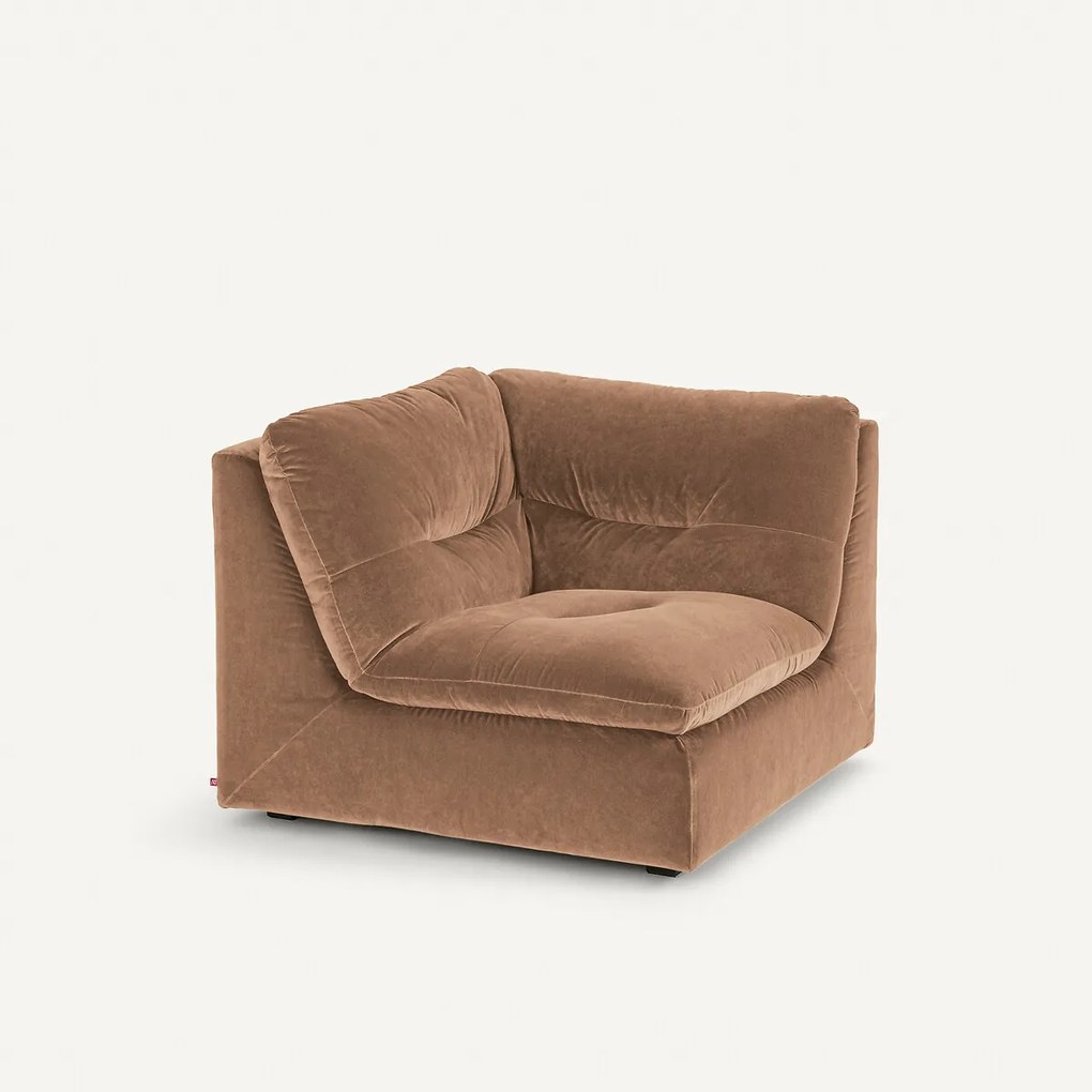 Modulaire 90° hoek in fluweel, GIULIANO