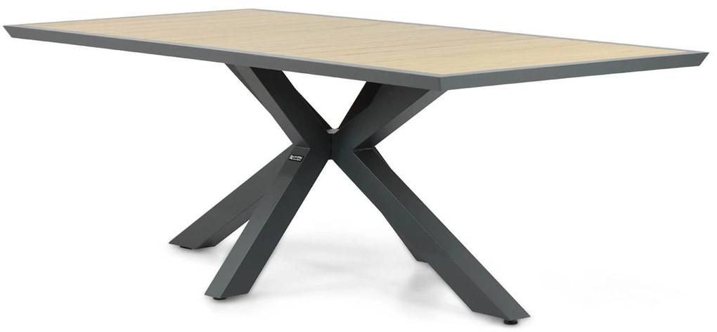Tuinset 6 personen 215 cm Aluminium Grijs Presto Tarenta/Palermo