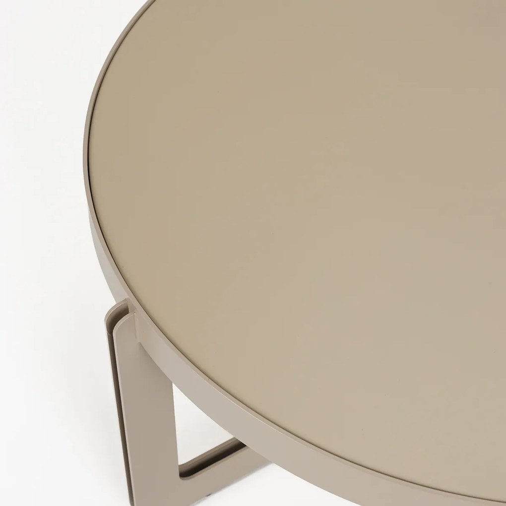 Zuiver Centre Round Beige Ronde Design Salontafel Beige - 68 X 68cm.