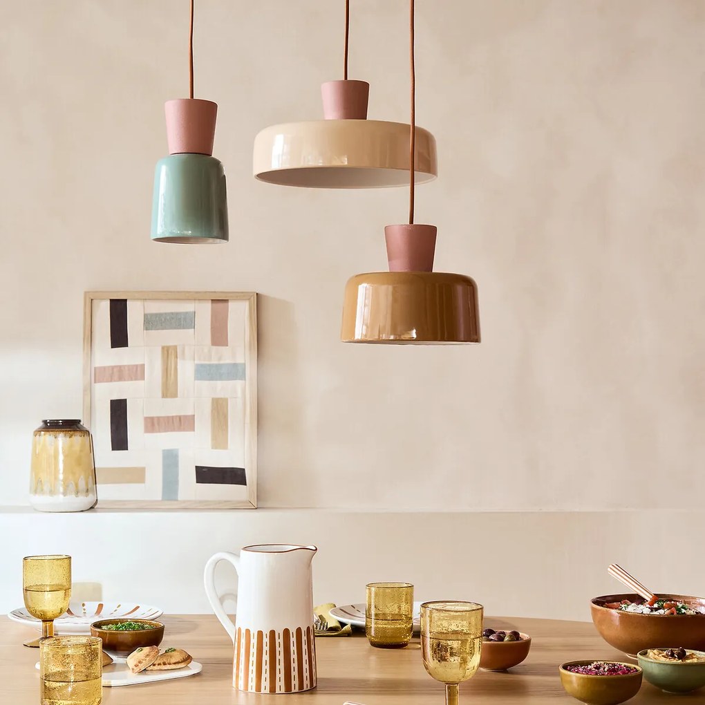 Gekleurde keramische hanglamp Ø 30 cm, Jimna