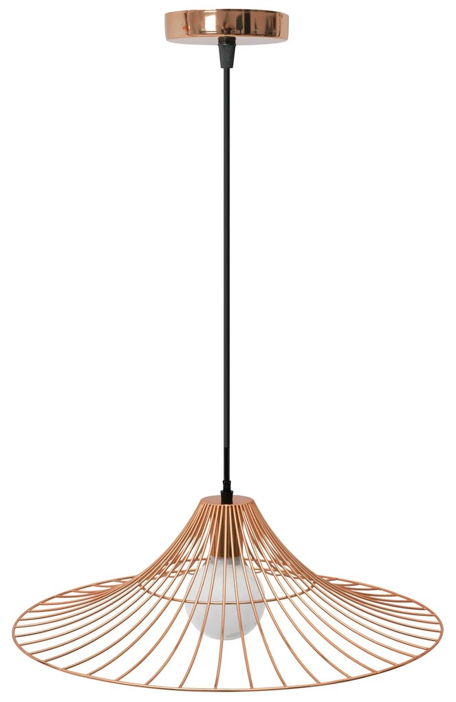 Plafondlamp Hangend Plat Rond Loft Roze Goud APP483-1CP