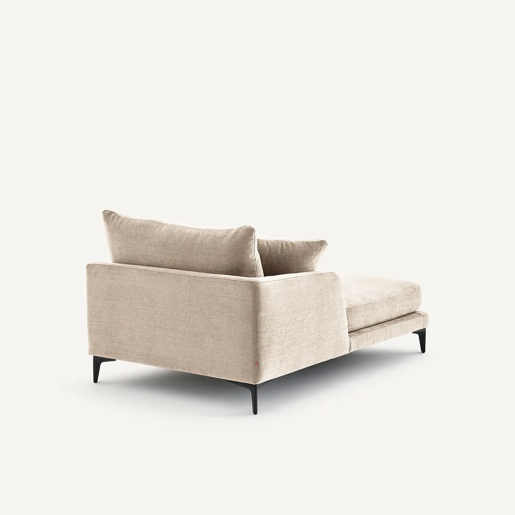 Longchair in polyester-katoen, MODERNISTE, ontwerp van Emmanuel Gallina