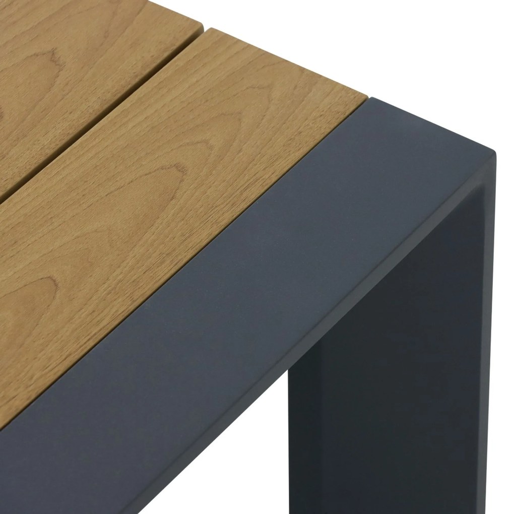 Hoek loungeset 5 personen Aluminium/Polywood (teakfinish) Grijs Lifestyle Garden Furniture Navarra