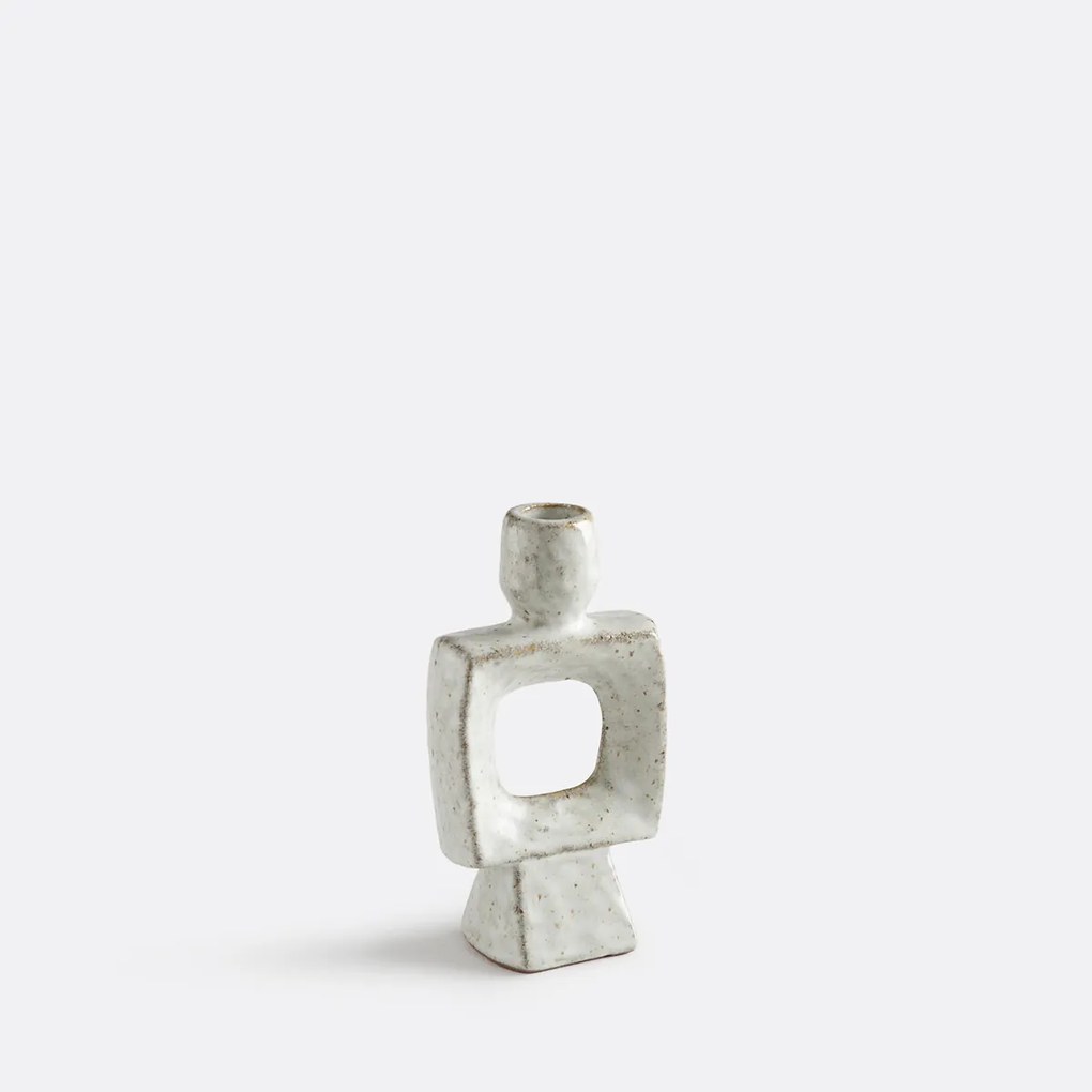 Organische kandelaar van keramiek, hoogte 16,5 cm, CERAL