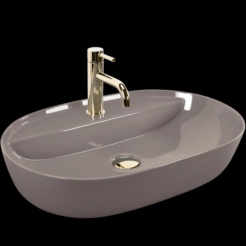 Opzetwastafel REA Aura 61 Beige Shiny