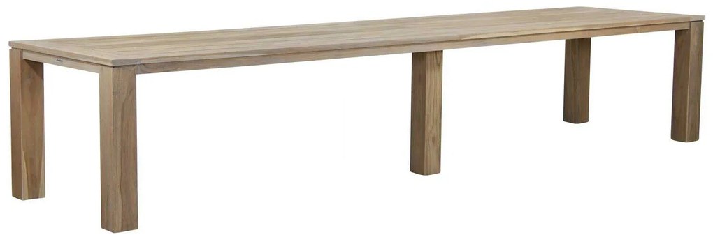 Dining Tuintafel rechthoekig 400 x 100 cm Teak Old teak greywash Brighton