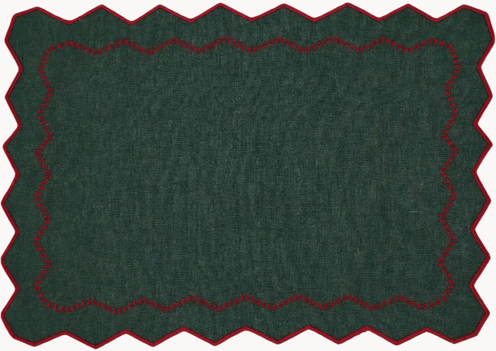 Placemat Alba met randborduurwerk
