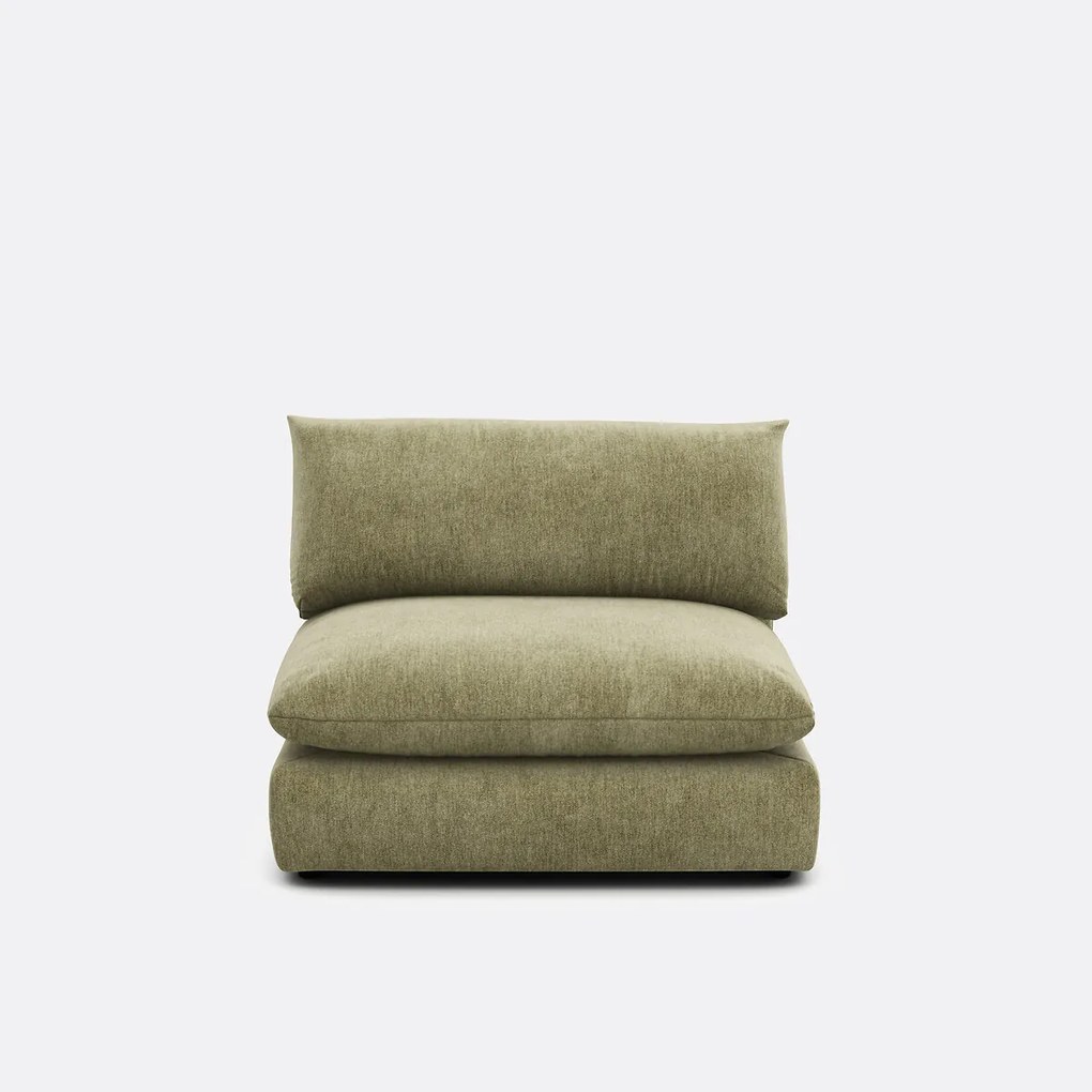 Fauteuil voor modulaire zitbank, in gemêleerd polyester, Malo