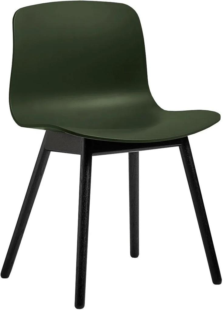 Hay About a Chair AAC12 stoel met zwart eiken onderstel Green