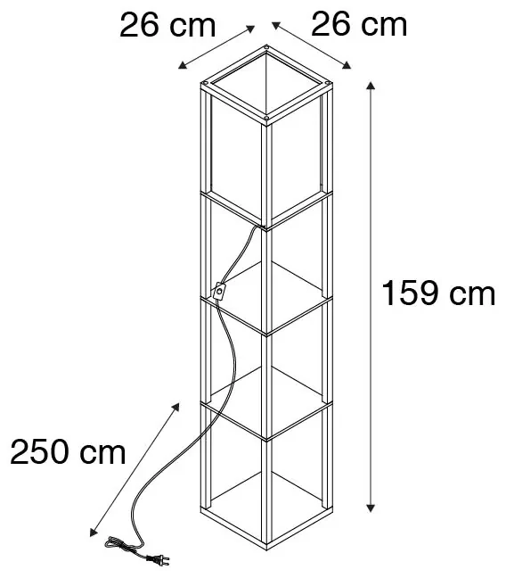 Moderne vloerlamp zwart - Stojan Modern E27 Binnenverlichting Lamp