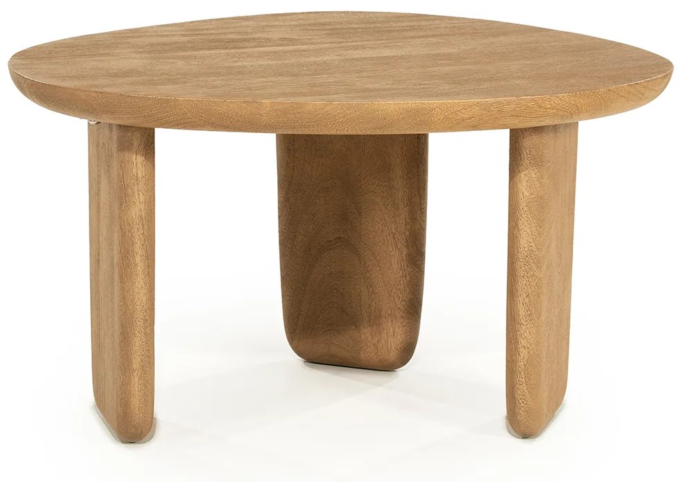 Hoge 3-poot Salontafel Eiken - 65 X 56cm.