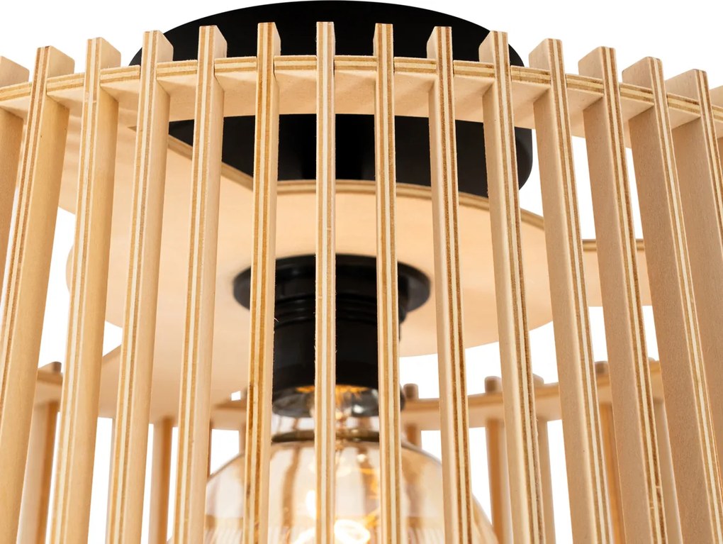 Landelijke buiten plafondlamp hout IP44 - Jayla