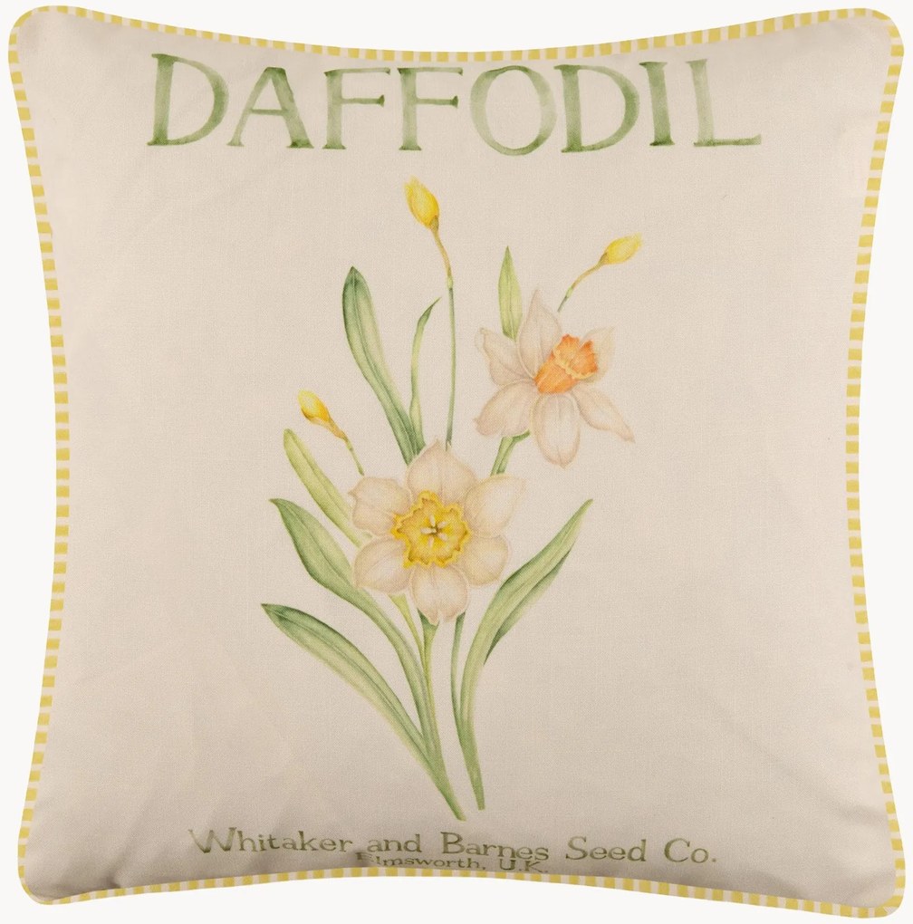Outdoor kussen Daffodil met handbeschilderd motief