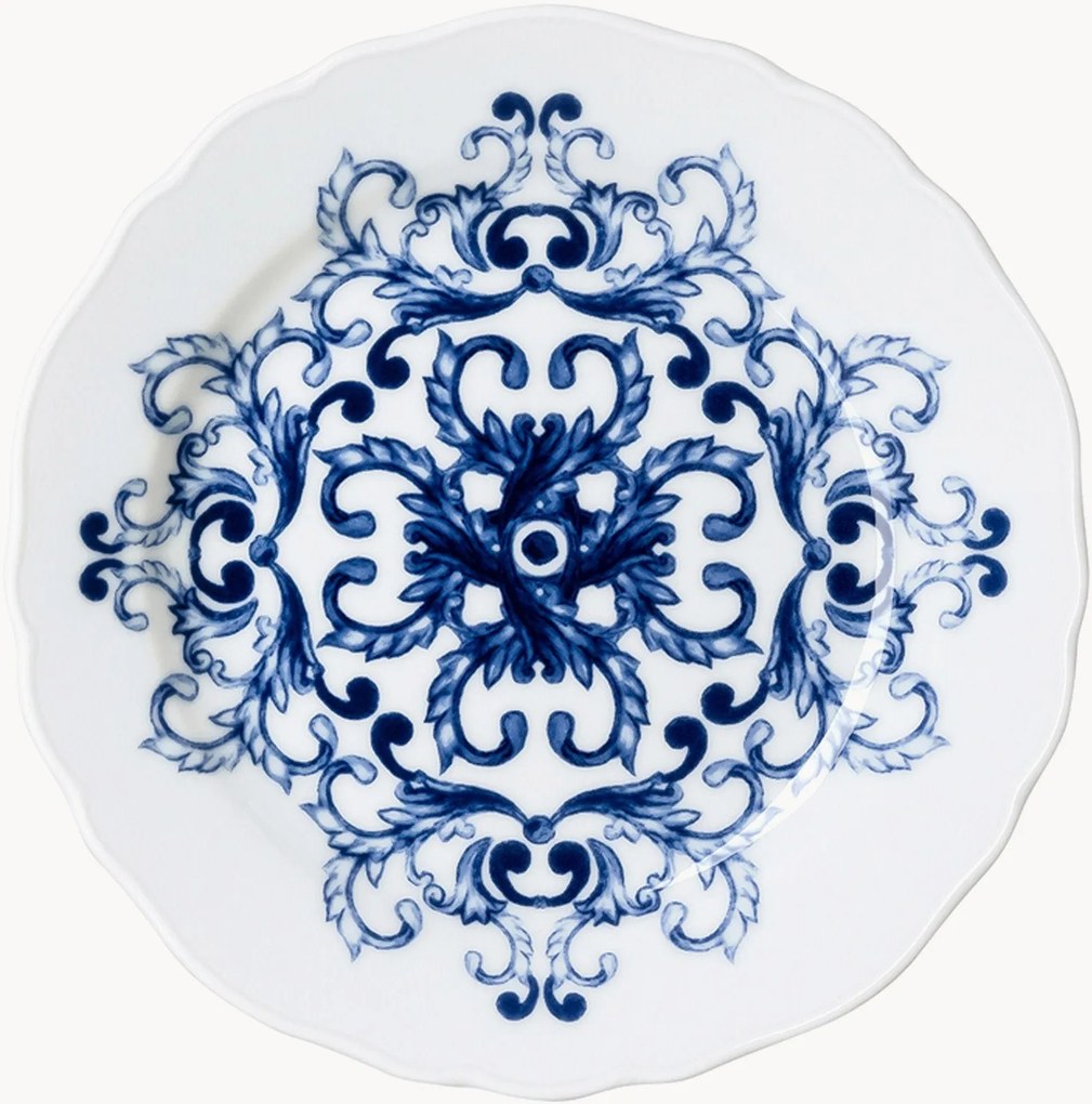Porseleinen dessertborden True Blue, 6-delig