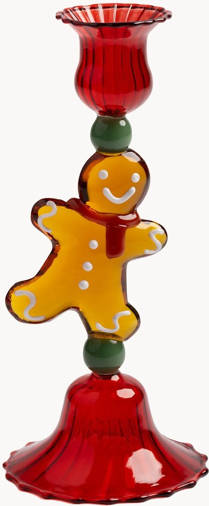 Kerst kandelaar Gingerbread van borosilicaatglas