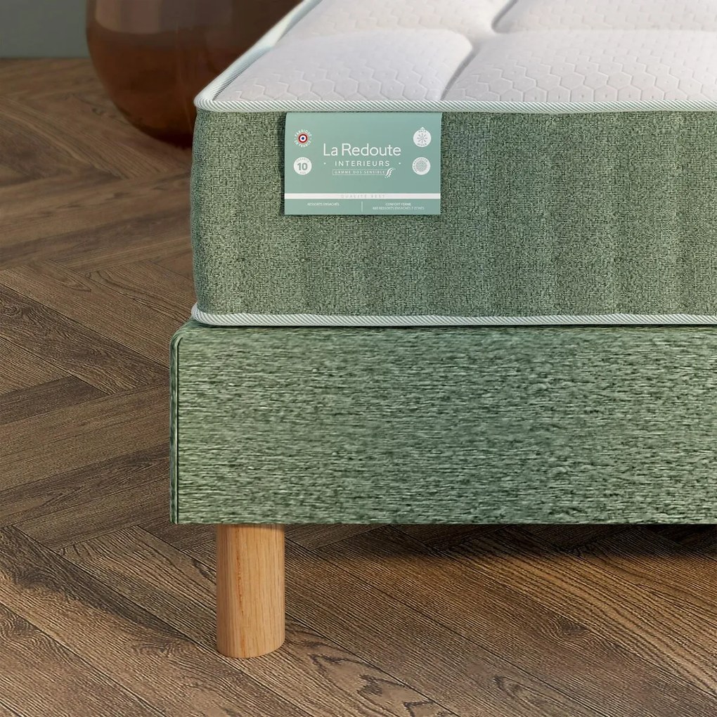 Matras voor gevoelige rug, 672 veren, 7 zones, stevige ondersteuning, zacht comfort