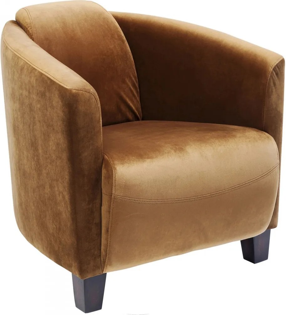 Kare Design Cigar Lounge Retro Fauteuil Bruin Fluweel