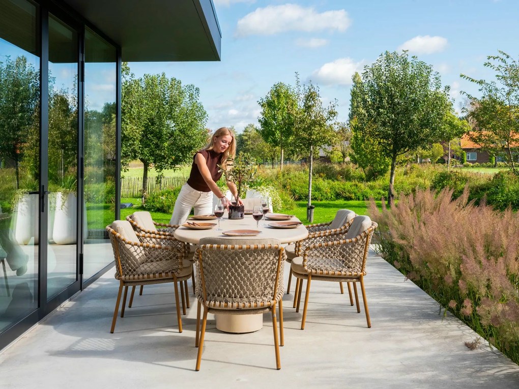 4 Seasons Outdoor Martinique tuinstoel amber SALE Tuinstoel beige weerbestendig