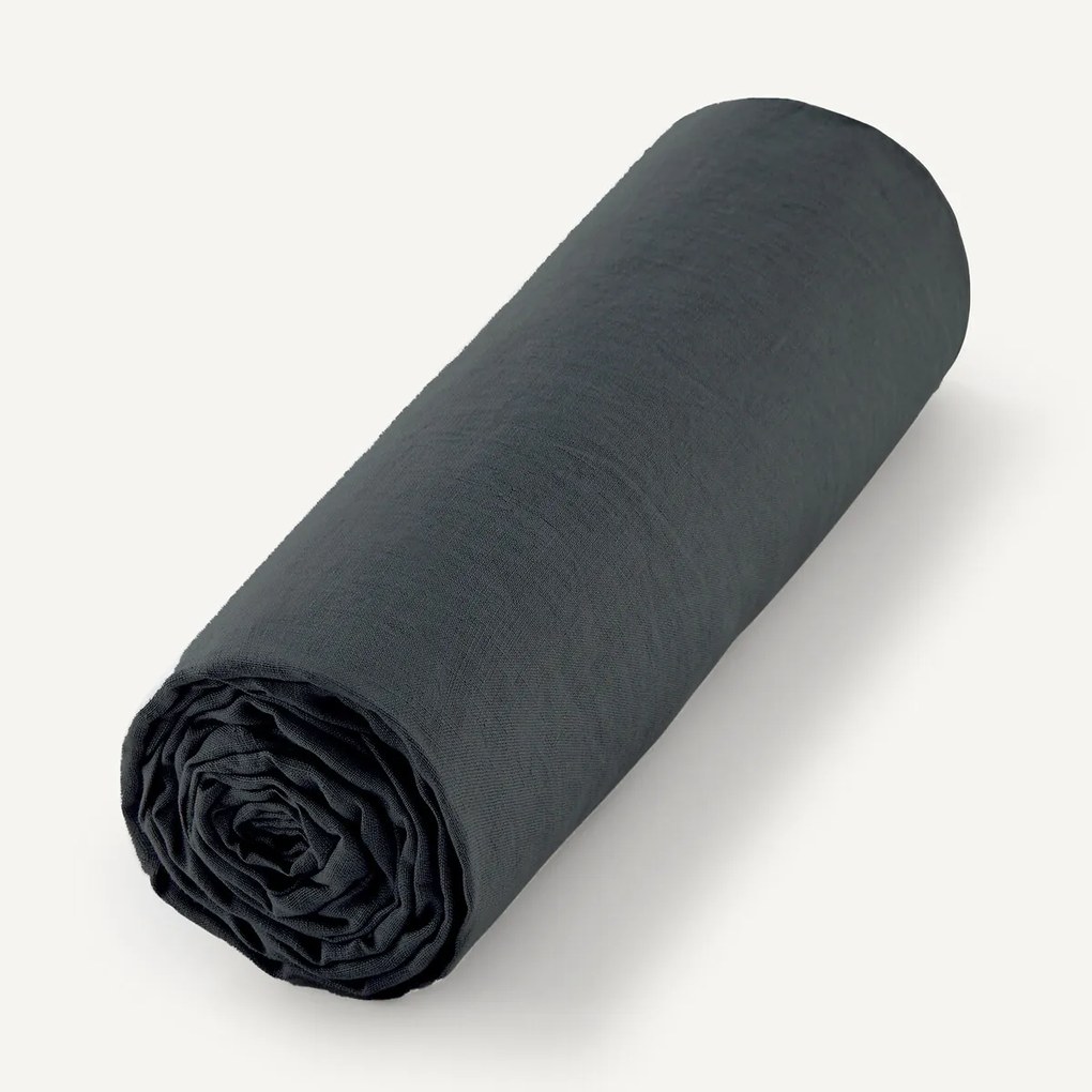 Hoeslaken voor topdekmatras in gewassen linnen, Elina