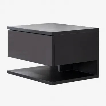 Rechthoekig Zwevend Nachtkastje 40x30 Cm Met Lade Griviza Zwart - Sklum