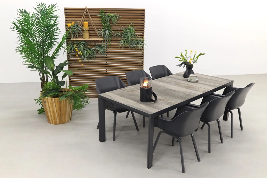 Hartman Sophie Xerix/Kings tuinset antraciet - 220x100 cm.