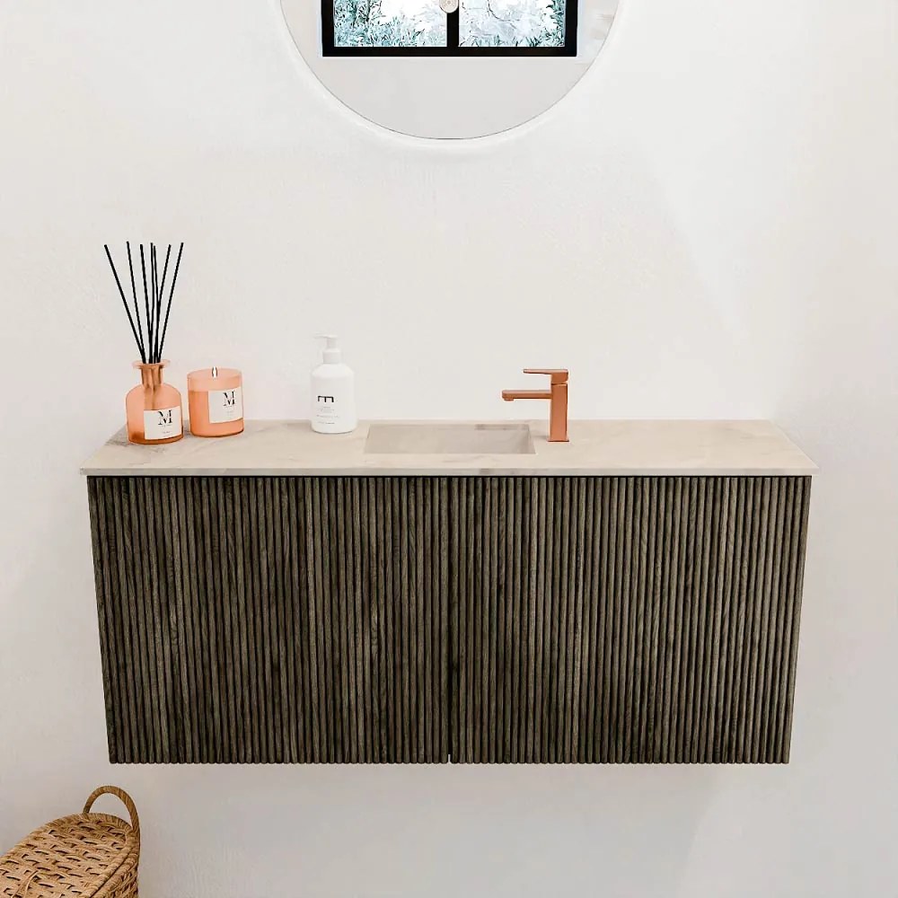 Mondiaz Joya DLux 90cm toiletmeubel shadow met wastafel faye midden 1 kraangat frappe