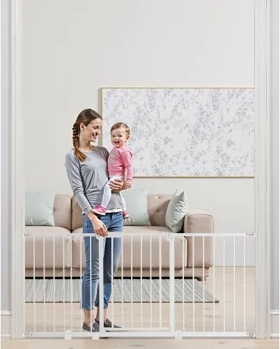 VEVOR Baby Gate Hondenhekje Scheiding met Verstelbare Breedte (154-161 cm), Traphekje voor Kind- en Huisdierveiligheid, Met één Hand Te Openen, Voor Trappen en Deuren, Zwart