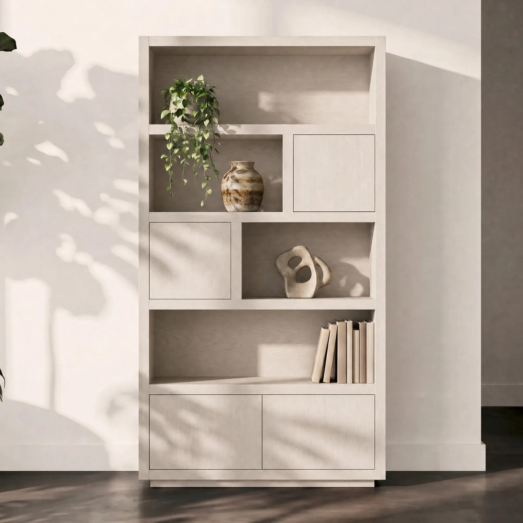 Vakkenkast Taupe Eiken 120 Cm - 120x42x220cm.