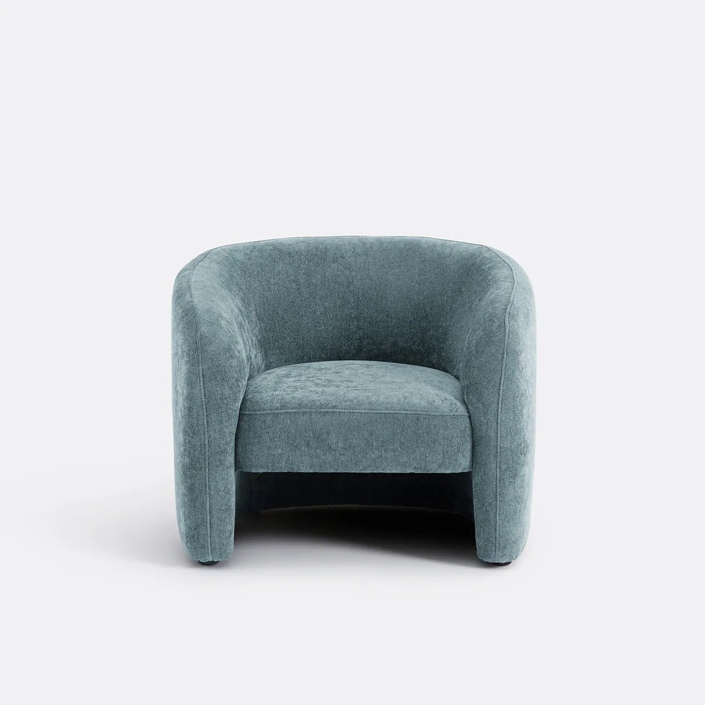 Fauteuil in fijne chenille, LANDINE