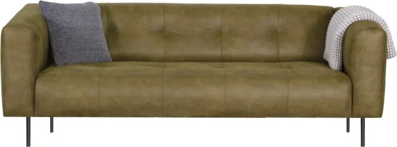 3-zits bank Almada | leer Bull groen 59 | 2,21 mtr breed
