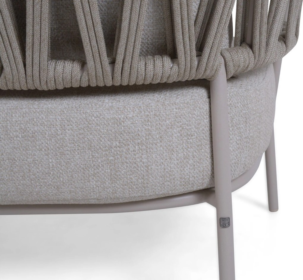 Stoel en Bank Loungeset 5 personen Rope Taupe  4 Seasons Outdoor Calma/Ronda