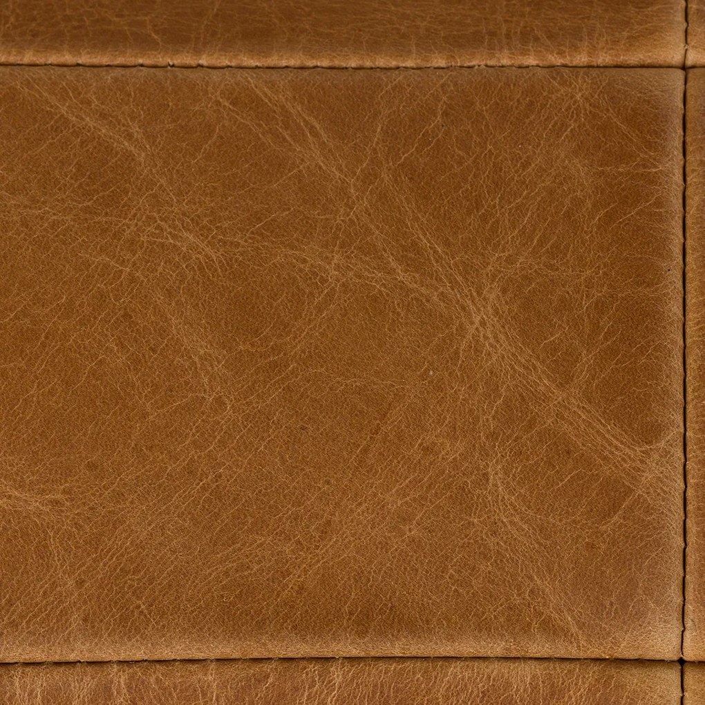 Dutchbone Wyatt Leren Lounge Fauteuil Cognac