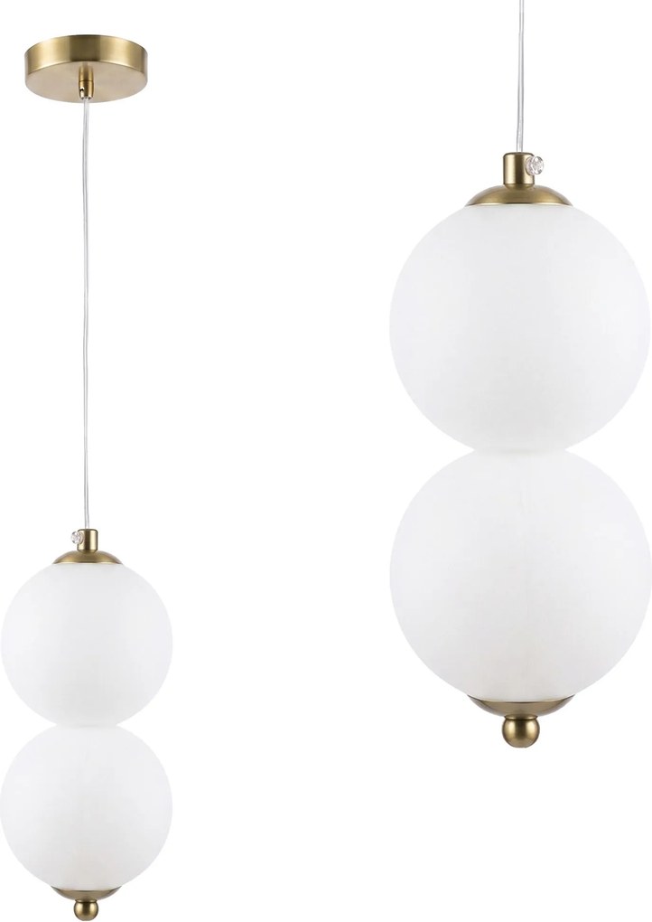 LED hanglamp plafondlamp LHJ117-2CP geborsteld goud