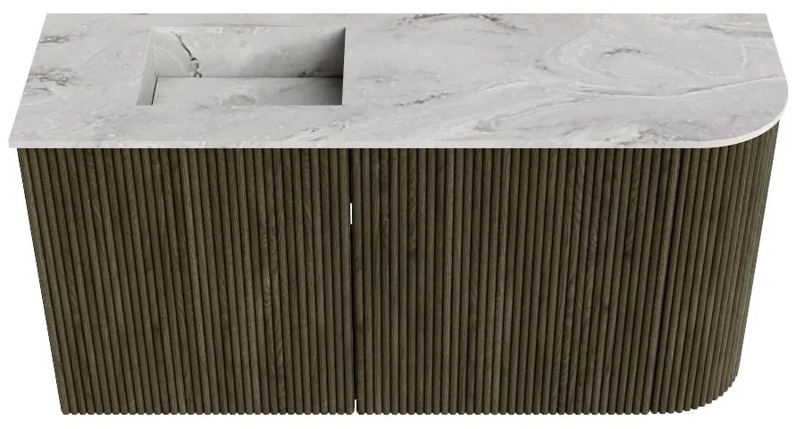 Mondiaz Joya DLux 80cm toiletmeubel ronding rechts shadow met wastafel faye links 1 kraangat glace