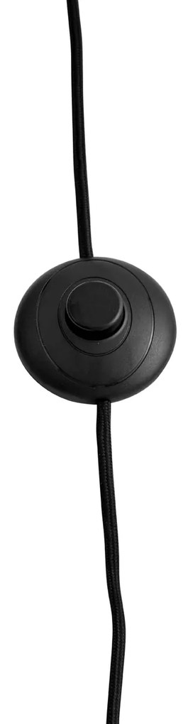 Art Deco vloerlamp zwart met smoke glas - Vidro