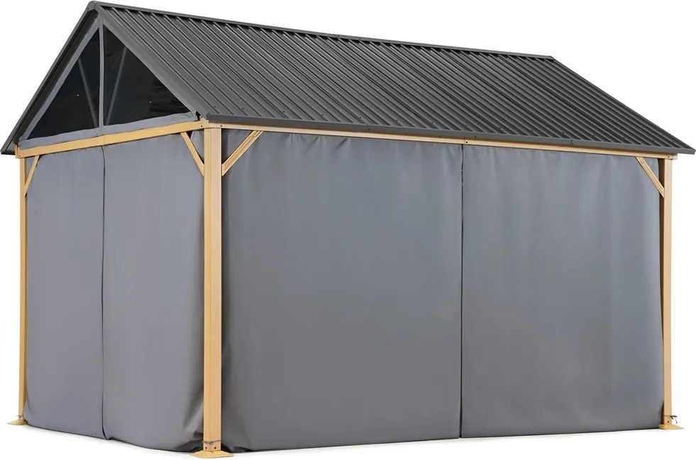 Aluminium paviljoen Teramo met gordijnen 3x4,8 m Garden Point