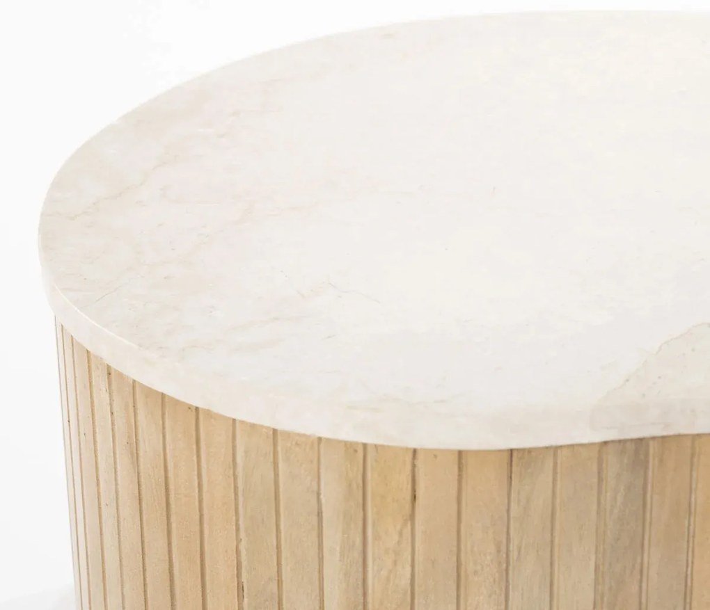 Eleonora Kira Grote Salontafel Organisch Marmer - 129 X 84cm.