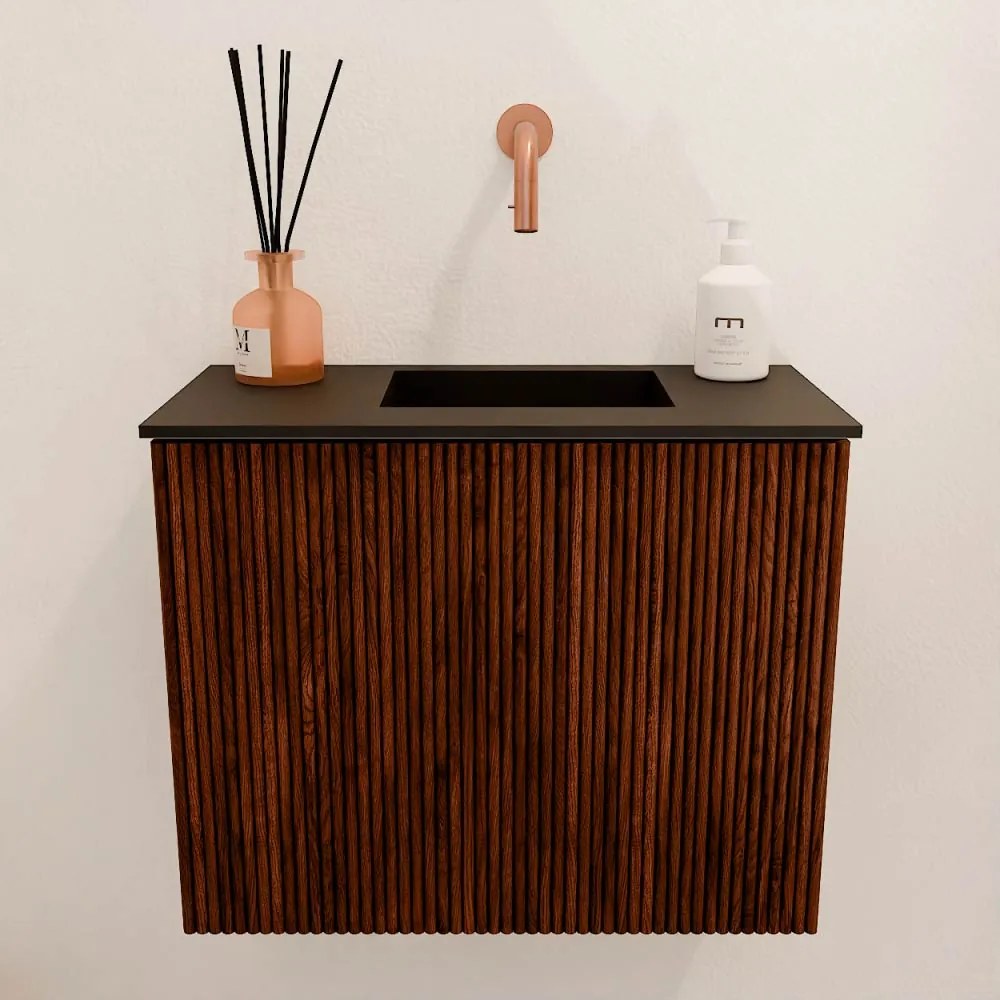 Mondiaz Joya 50cm toiletmeubel ruby met wastafel faye rechts zonder kraangat urban