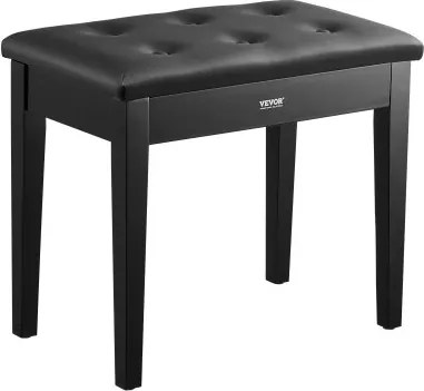VEVOR Pianokruk 560 x 350 x 485 mm, Pianobank, Keyboard Pianostoel met Gevoerd Kussen, Opbergvak voor Muziekboeken, Pianobank, Krukzitting, voor Kaptafel, Woonkamer, Slaapkamer