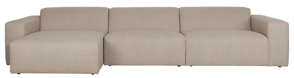 Zuiver Milka Cappuccino Design Bank Met Chaise Longue Links Cappuccino
