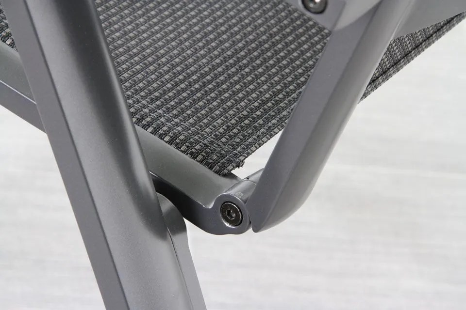 Hartman Roma/Kings 4-persoons verstelbare tuinset 180x100 cm. - Antraciet