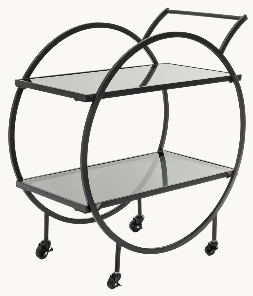 Serveerwagen Loft met glazen tafelbladen