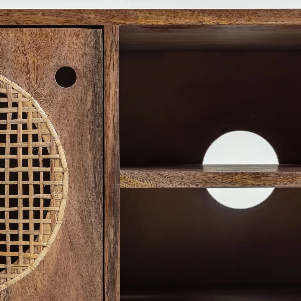 Kave Home Geraldine Bruin Tv-meubel Mangohout - 120x40x55cm.