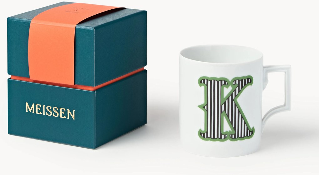 Handgemaakte beker Initials met decoratief motief, Westwing x MEISSEN