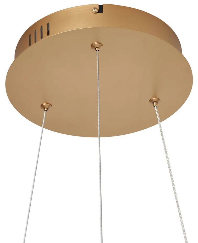 Moderne hanglamp messing 59cm incl. LED 3-staps dimbaar - Anello Chandelier
