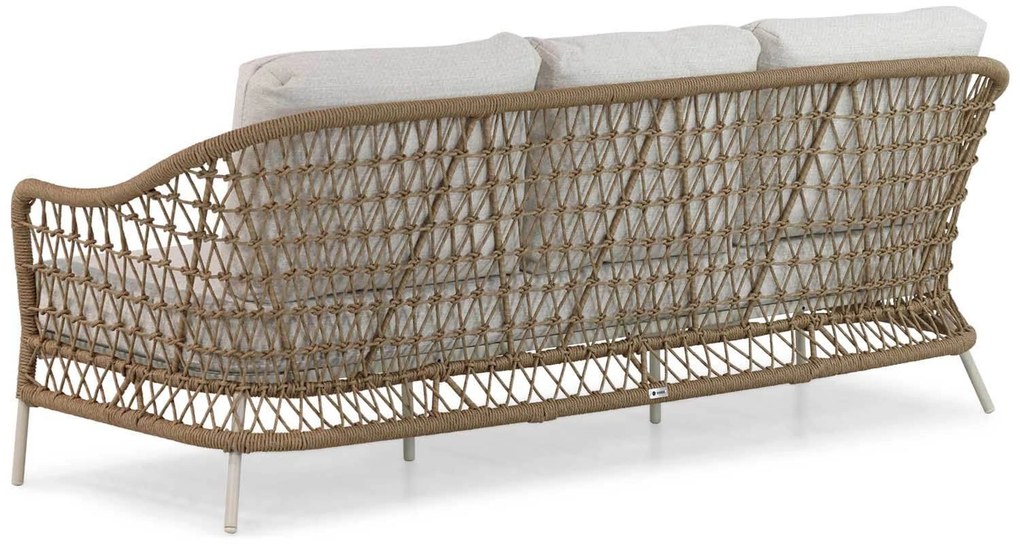 Stoel en Bank Loungeset 5 personen Wicker/Aluminium/Aluminium/wicker Taupe Coco Bali